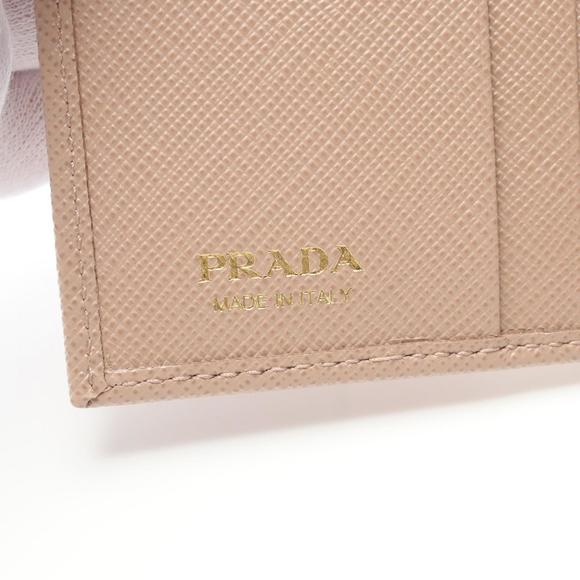 PRADA Beige Saffiano Leather Bi-fold Wallet 1MV204QHHF0236 - Picture 5 of 6